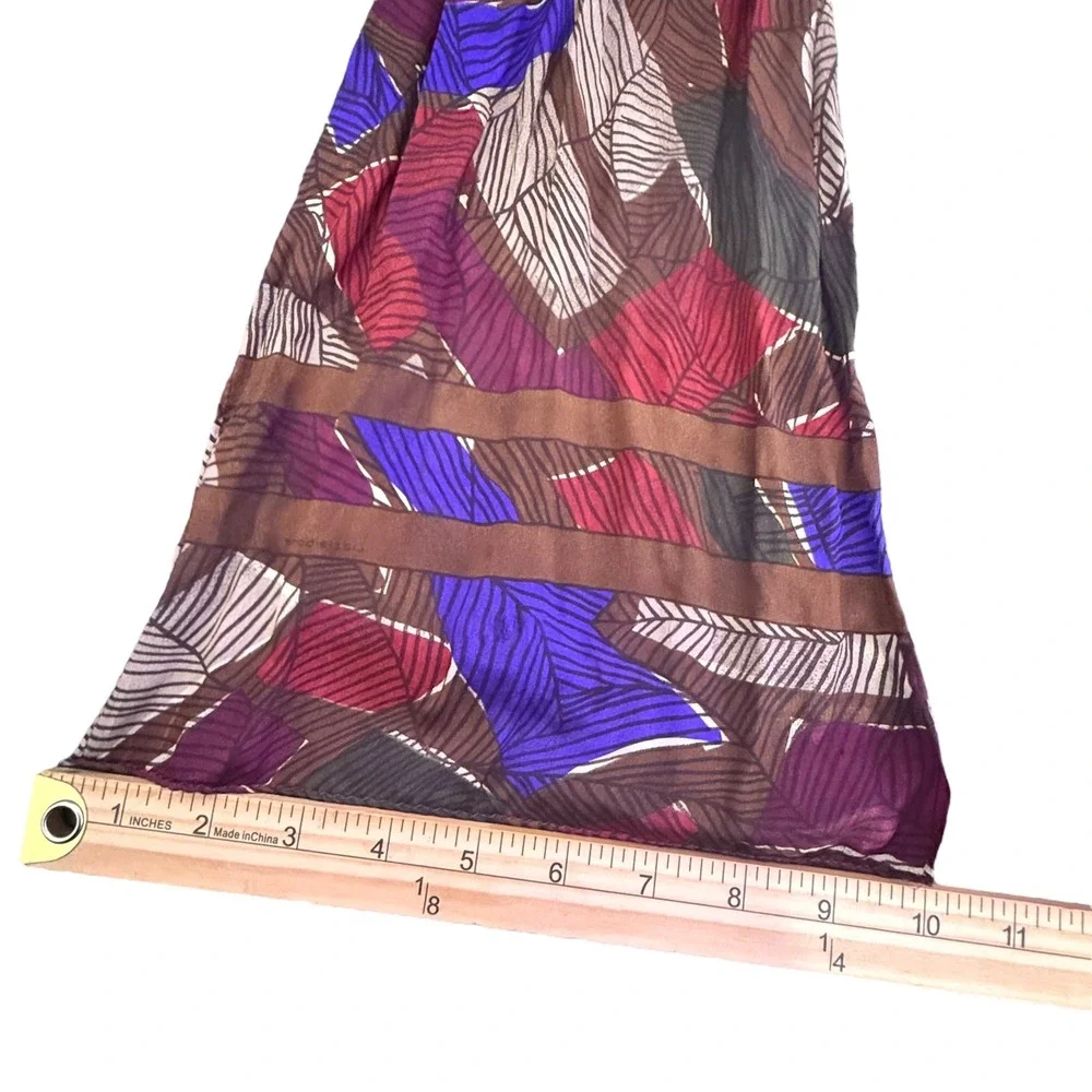 VTG‎ Made in Japan 100% Silk Scarf Ethnic Print Liz Claiborne Earthy BOHO 53